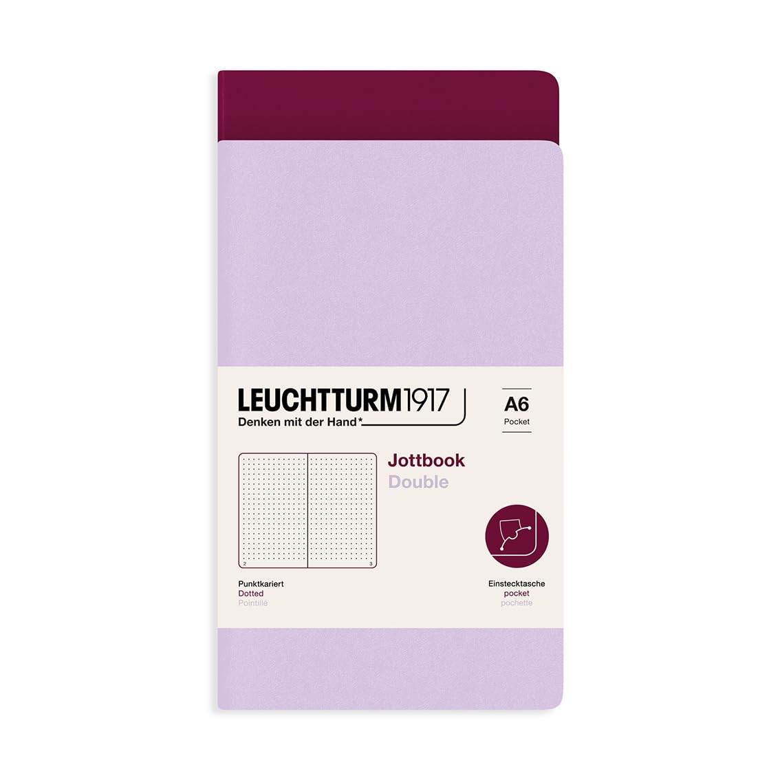 Leuchtturm1917 368190 Jottbook A6 – 59-Page Dotted Lilac
