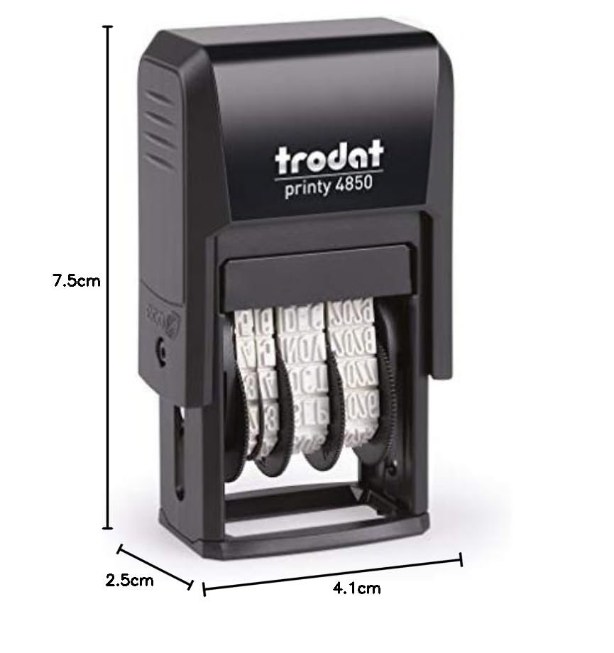 Trodat Printy 4850L2 “PAID” Dater Stamp — Compact Self-Inking Design (25 × 14 mm)