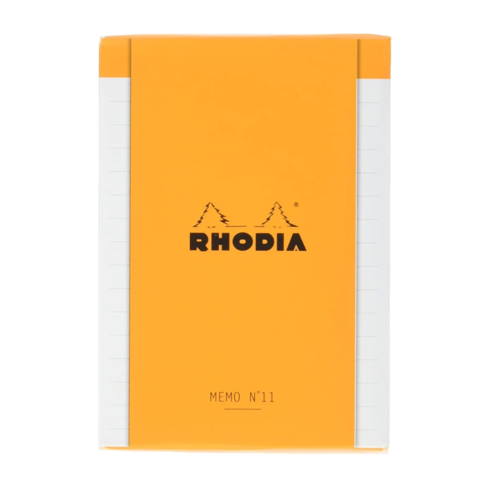 Rhodia Memo Pad No. 11 – Lined Orange A7, 80 gsm Premium Notepad