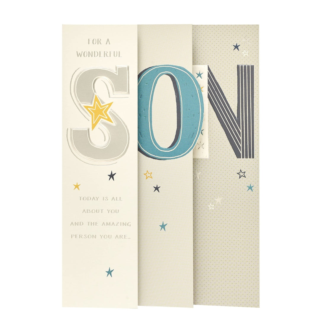 UK Greetings “Son” Birthday Card Special Fold Design | With Envelope