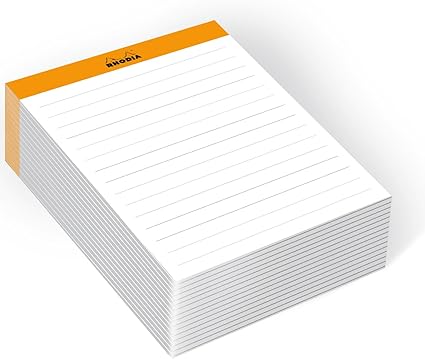 Rhodia Memo Pad A6 – Premium Micro-Perforated Notepad, 80gsm Smooth Paper