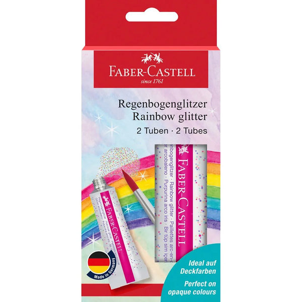 Rainbow Glitter Tubes – 12ml Twin Pack Blister Card for Creative Arts & Crafts