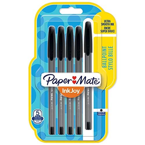 PaperMate InkJoy  0.7 mm Ballpoint Pens – Smooth Black Ink (Pack of 5)