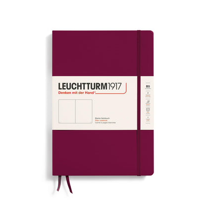 Leuchtturm1917 Composition B5-219 Notebook – Port Red Hardcover (Plain)