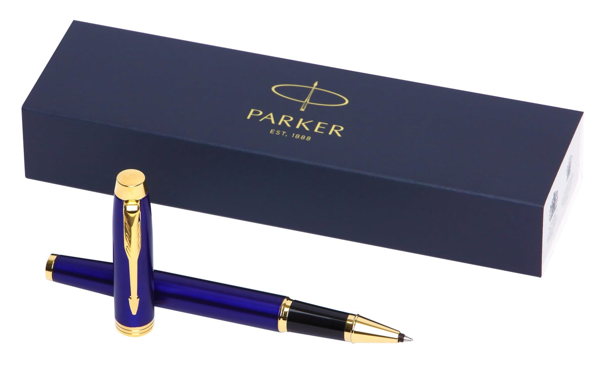 Parker IM Premium Limited-Edition Rollerball Pen –Lustrous Blue Lacquer with Gold Trim
