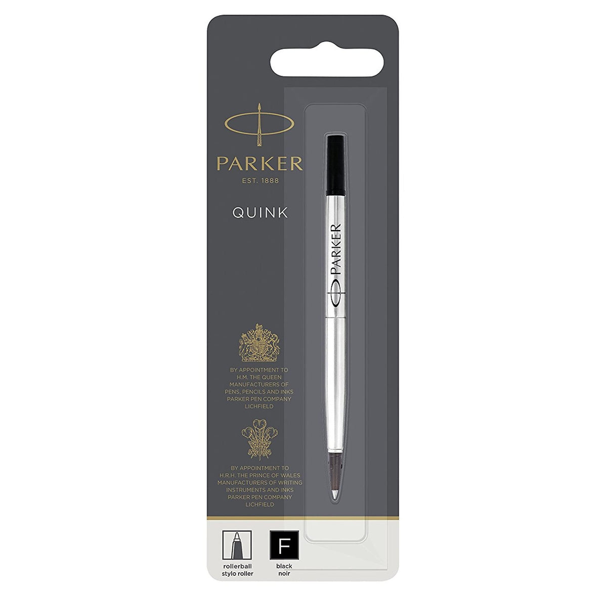 Parker Quink Rollerball Refill – Black, Medium Tip
