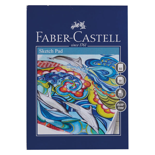 Faber-Castell Creative Studio Sketch Pad A5 – 100 gsm, 50 Sheets (Acid-Free)