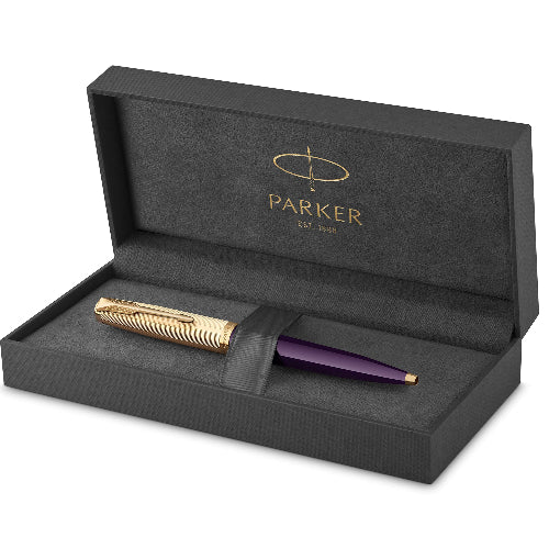 Parker pen in a black display box on a white background