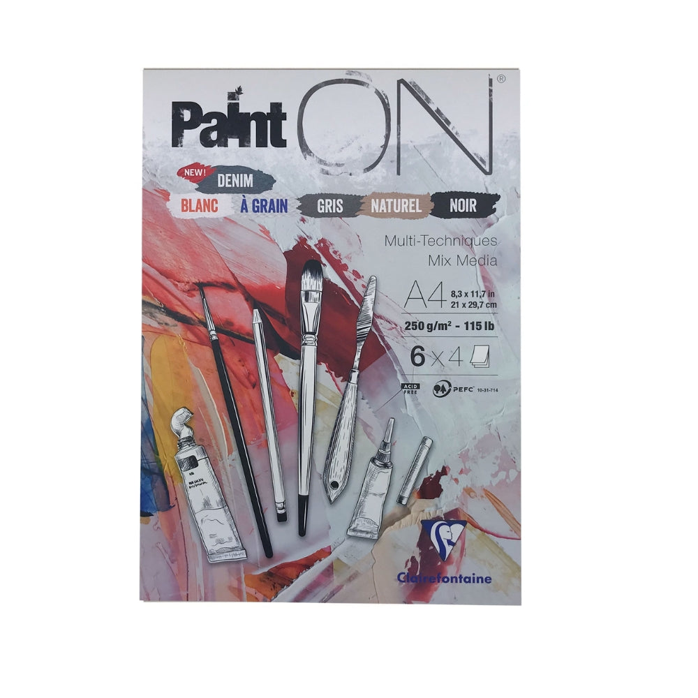 Clairefontaine Paint’On Mixed Media Pad – 250gsm Multi-Technique Artist Paper