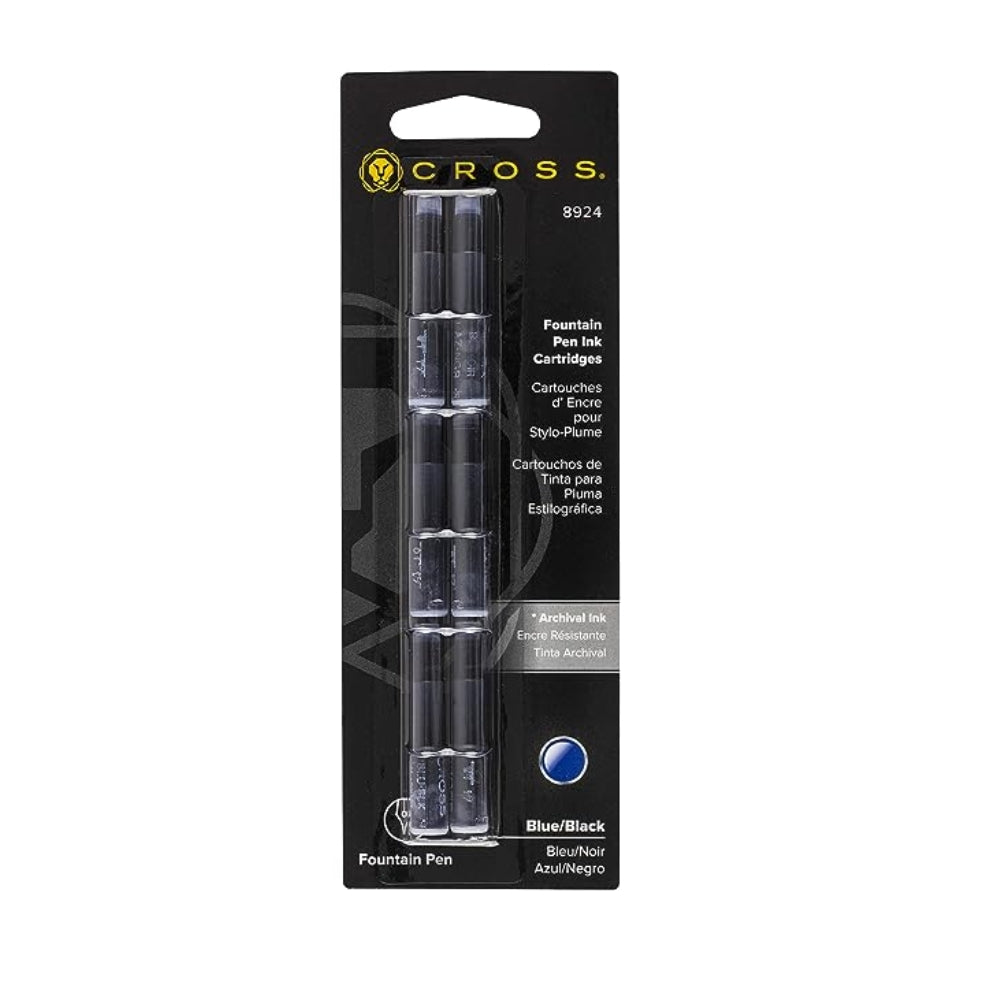 Cross Refill Ink Cartridges – Blue Black, Pack of 6