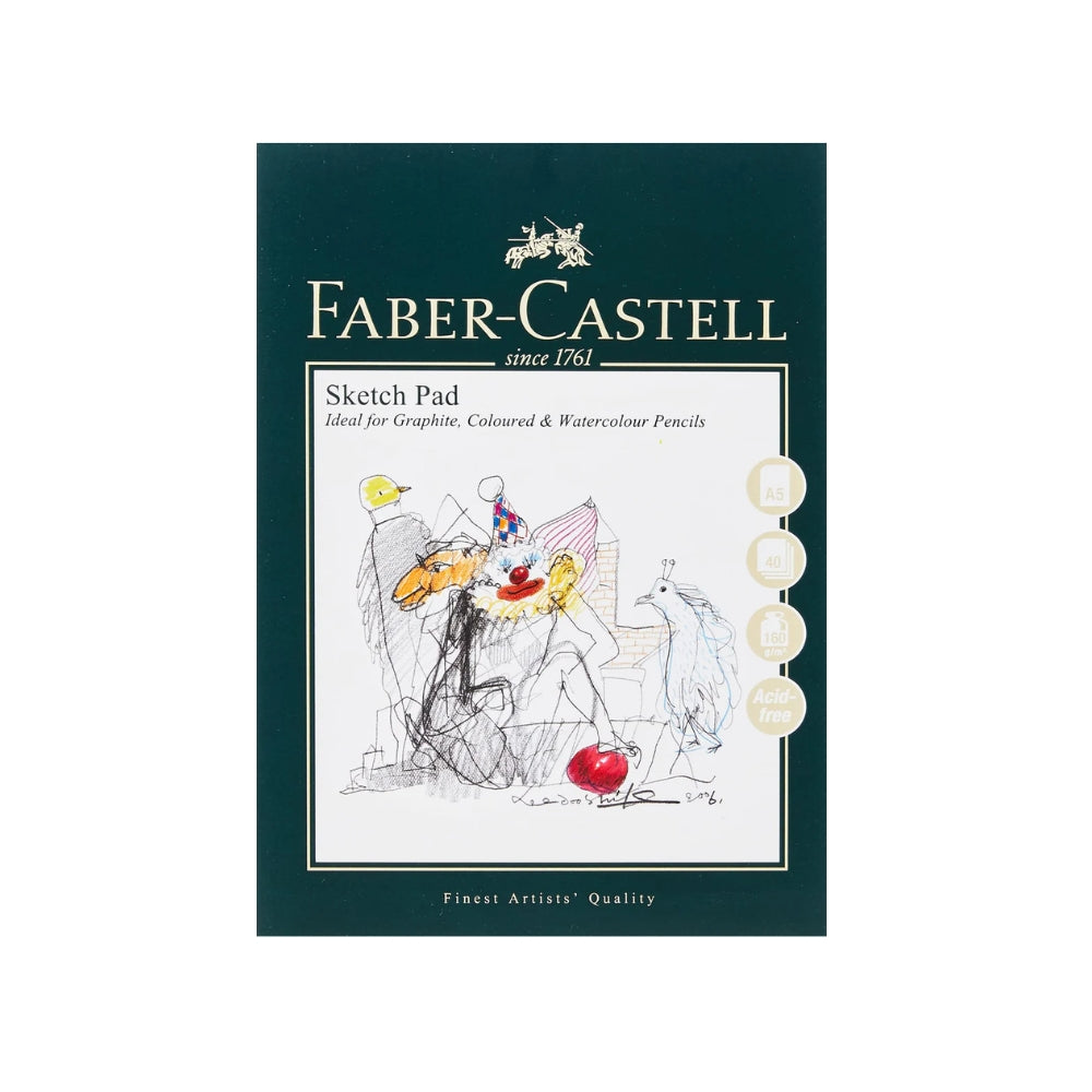 Faber-Castell Art & Graphic Sketch Pad A5 – 160 gsm, 40 Sheets