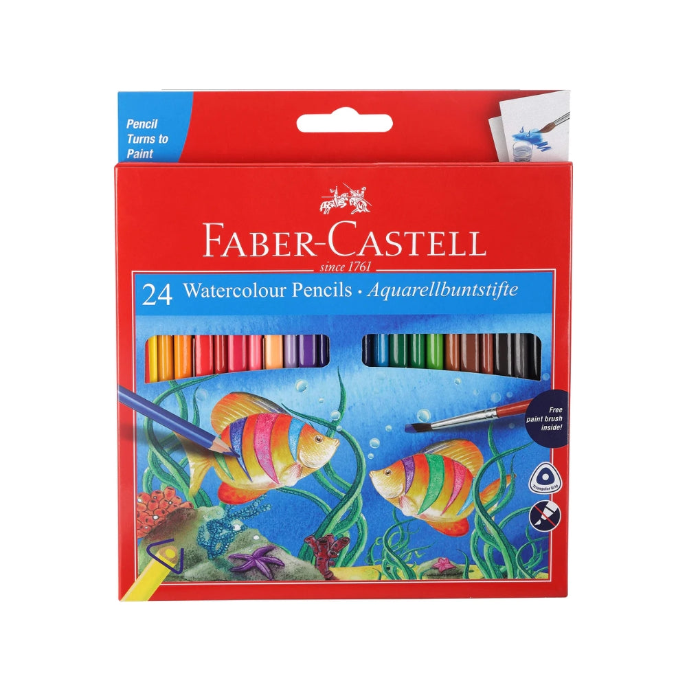 Faber-Castell Watercolour Pencils – 24 Artist Colours (Model 115524)