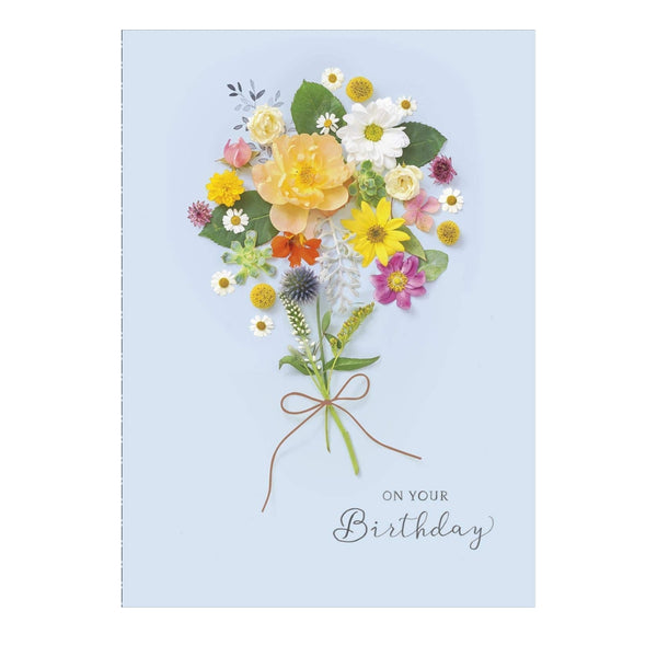 UK Greetings Floral Greeting Card with Envelope – Elegant Botanical Design