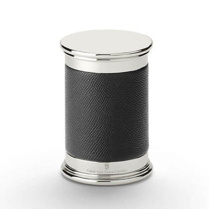 Graf von Faber-Castell Epsom Black Leather Pencil Sharpener – Luxury Desk Accessory