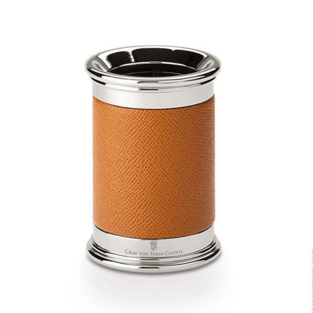 Graf von Faber-Castell Epsom Black Leather Pen Holder – Luxury Desk Accessory