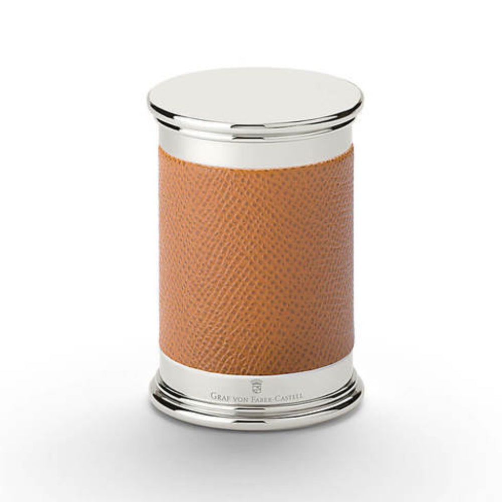 Graf von Faber-Castell Epsom Black Leather Pencil Sharpener – Luxury Desk Accessory