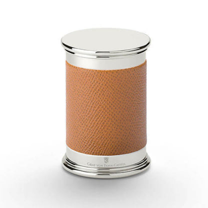 Graf von Faber-Castell Epsom Black Leather Pencil Sharpener – Luxury Desk Accessory