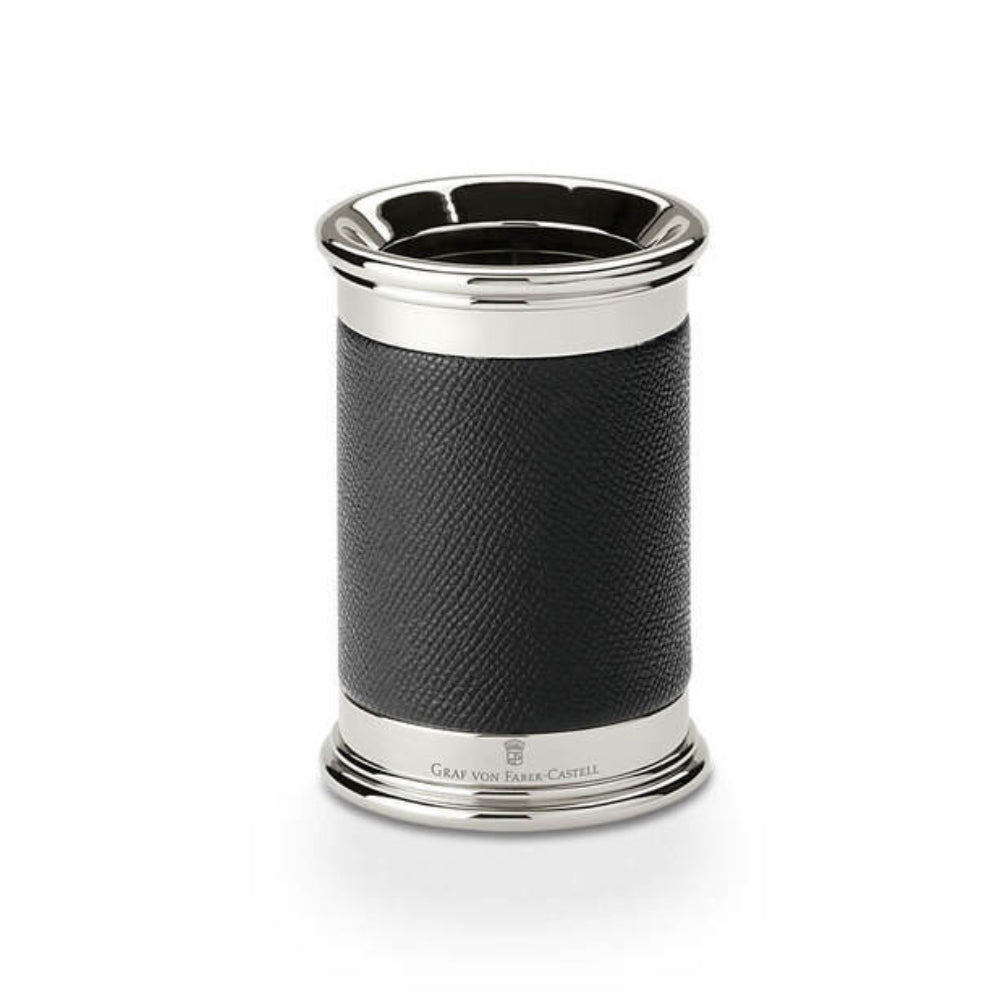 Graf von Faber-Castell Epsom Black Leather Pen Holder – Luxury Desk Accessory