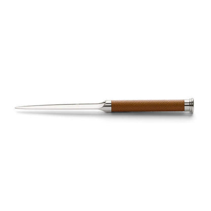 Graf von Faber-Castell Epsom Letter Opener – Cognac Leather Handle, Refined Desk Accessory
