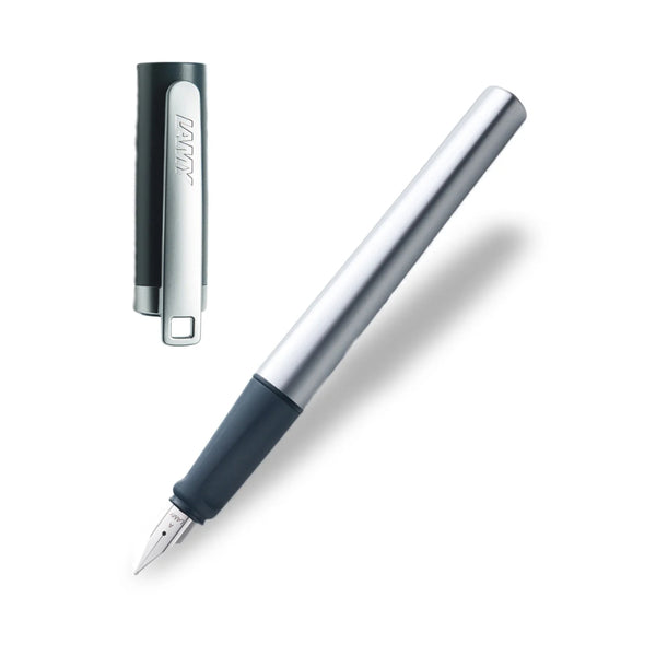 LAMY nexx M Fountain Pen Anthracite – Triangular Rubber Grip, Polished Steel Nib