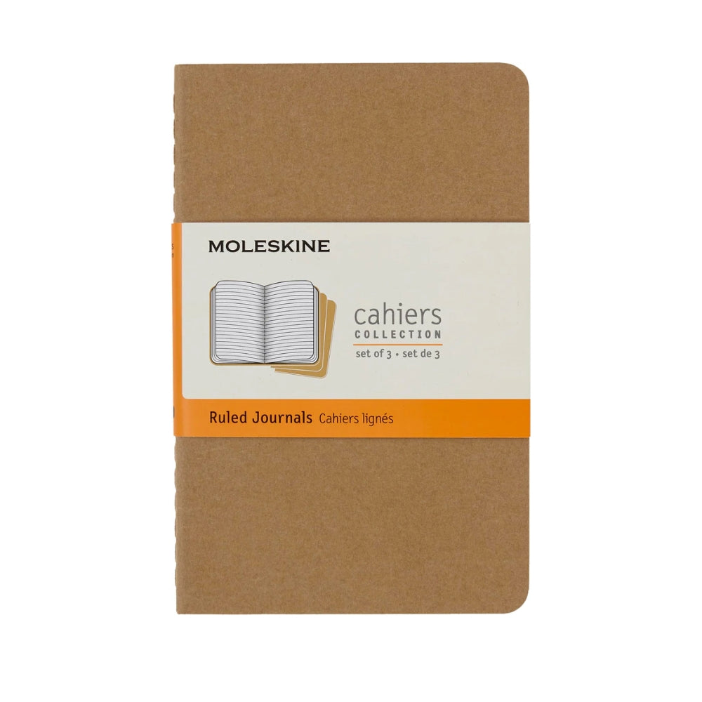 Moleskine Cahier Journal Soft Cover – Pocket Ruled, Kraft Brown