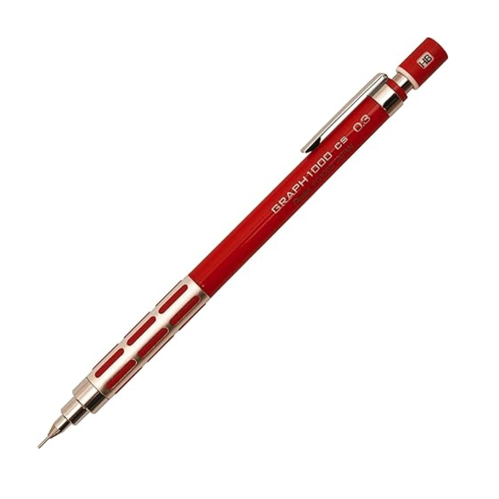 Pentel Graph 1000 CS 0.3 mm Precision Mechanical Pencil Red — Japanese Drafting Excellence