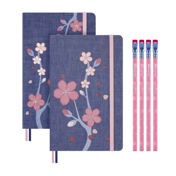Moleskine Sakura Collector’s Edition Gift Set – Ruled Notebook & Pencil Duo