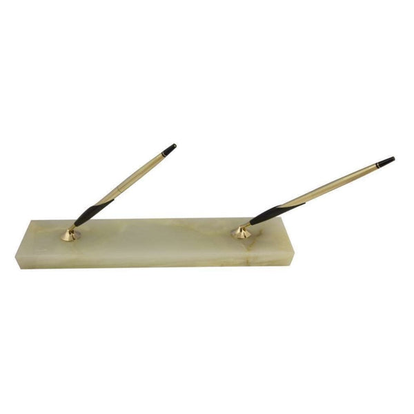 Cross White Marble Ball Pen & Pencil Desk Set — Elegant Marble Finish Writing Ensemble
