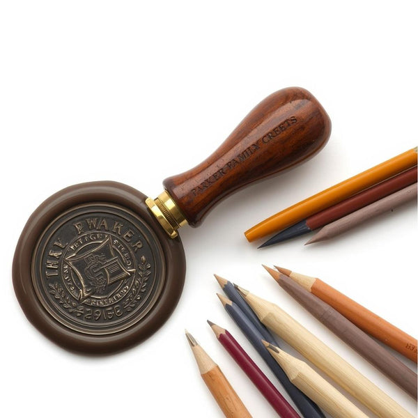 Parker Family Crest Wax Seal Stamp  Engraved Heritage Design with Handle & Wax Sticks